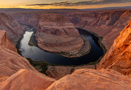 Sunset at Horseshoe Bend in Arizona