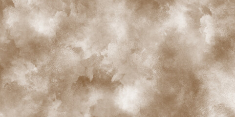 Abstract textured background in brown tones with a soft pastel various fog or clouds, brown watercolor background hand-drawn with cloudy strokes, abstract brown Flying through stormy clouds.