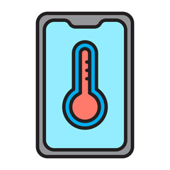 Temperature Controlled by Smartphone Filled