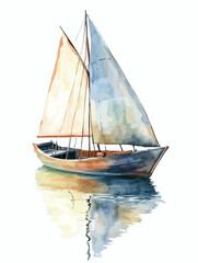 Obraz premium Isolated Phinisi ship illustration