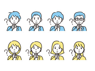 ビジネスパーソンの人物アイコン・アバターアイコンセット