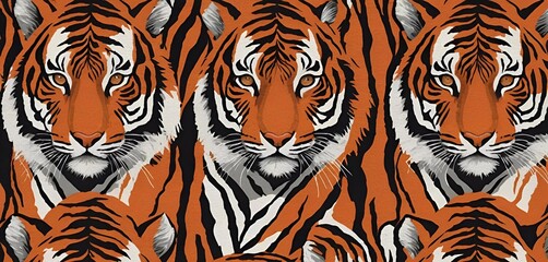 Tiger background image, animal, pattern, jungle, savannah, texture