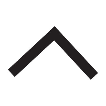 Arrow pointing upward, symbolizing increase or upward movement.