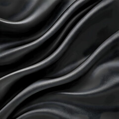 Fototapeta premium Dark Draped Fabric 3D Illustration