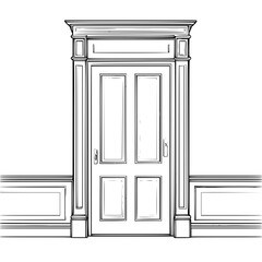 illustration of a door