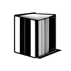 black and white book