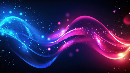 Fototapeta premium Colorful Light Streaks on Black Backgorund