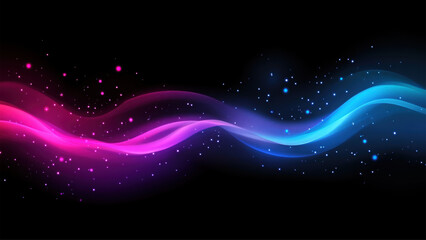 Obraz premium Colorful Light Streaks on Black Backgorund