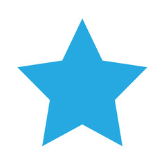 Blue star icon with modern design.