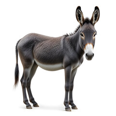 Adorable Donkey Standing Portrait.