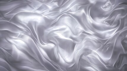 Obraz premium Elegant Draped Silver Silk Fabric Texture Background