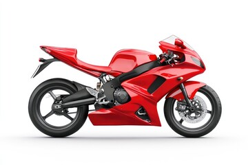 single motorcycle isolated