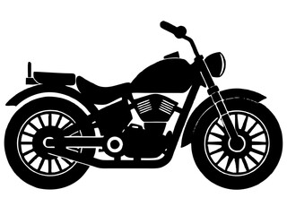 Fototapeta premium motorcycle black silhouette vector, Simple silhouette Design vector icon with white background.