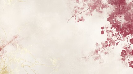 Elegant Watercolor Branches, Gold Accents, Soft Hues