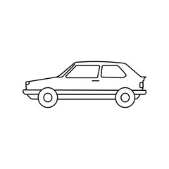 car lineal icon with white background vector stock illustration