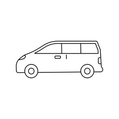 car lineal icon with white background vector stock illustration