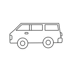 car lineal icon with white background vector stock illustration