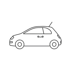 car lineal icon with white background vector stock illustration