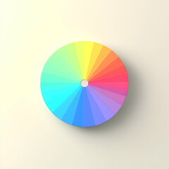 Obraz premium Vibrant Color Wheel 3D Illustration