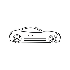 car lineal icon with white background vector stock illustration