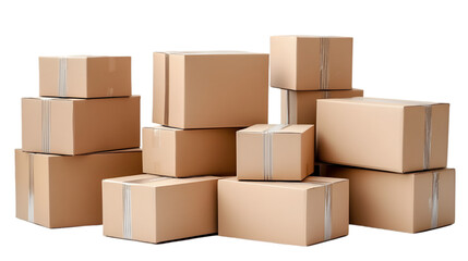 Fototapeta premium cardboard boxes isolated on white