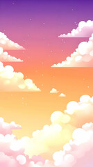 Pastel Sky Illustration: Dreamy Cloudscape