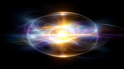 Fototapeta premium Energetic Plasma Orb Abstract Light Fusion