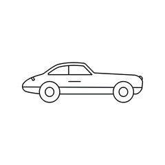 car lineal icon with white background vector stock illustration