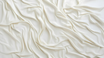 Fototapeta premium Cream Draped Fabric Texture Background