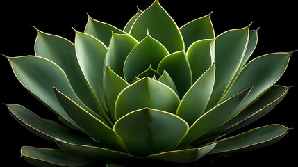 Fototapeta premium Agave Attenuata Cactus Close Up on Transparent Background