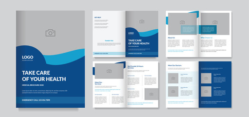 Medical Brochure Template, 08 Page Medical brochure layout