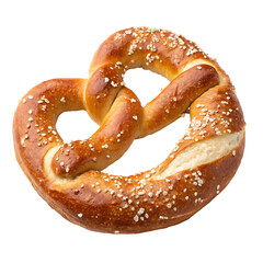 pretzel with salt isolated on white background