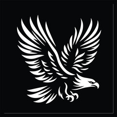 Obraz premium Flying Eagle Svg Vector Silhouette File black EPS