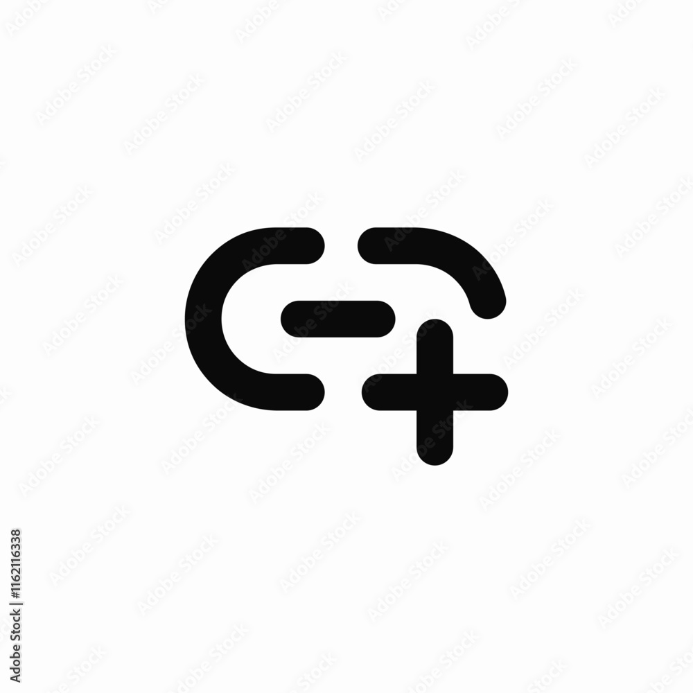 Poster link chain connect attachment url icon vector sign
