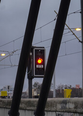 light traffic light on the street