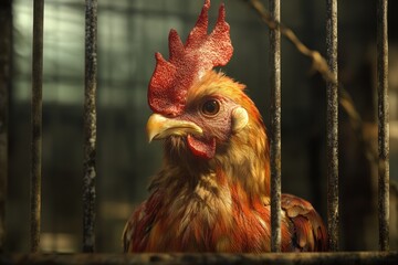 a beautiful roster in his cage