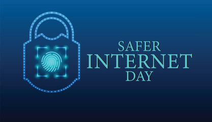 Safer Internet Day. Suitable for greeting card, poster and banner
