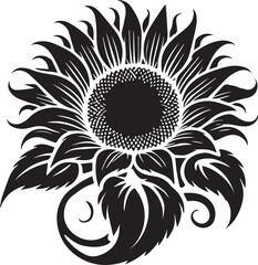 Black and white flower