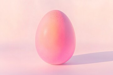 single blank easter card with watercolor egg illustration softly lit and placed on clean background