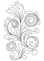 Doodle flowers background for coloring. Coloring page, art therapy for children and adults. Art line vector illustration.