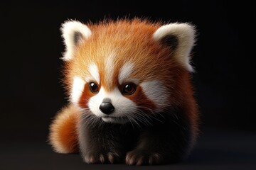 Obraz premium Cute red panda with fluffy fur Cute red panda with fluffy fur Cute red panda with fluffy fur