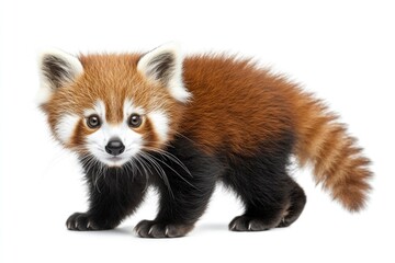 Obraz premium Young Red panda and Shining cat 7 months old portrait.
