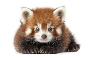 Obraz premium Young Red panda and Shining cat 7 months old portrait.