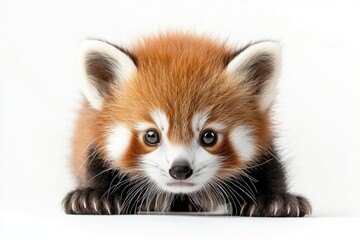 Obraz premium Young Red panda and Shining cat 7 months old portrait.