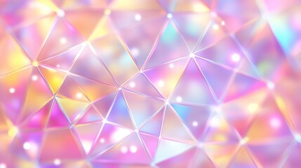 Iridescent Pastel Geometric Crystal Background