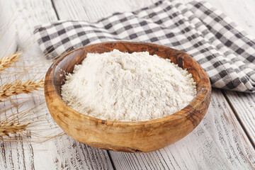 Wheat flour heap for bake