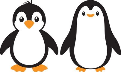 Cute Penguin on a white background.