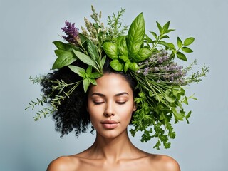 Concetto di mente sana in corpo sano, equilibrio mentale e benessere fisico, albero della vita e cervello vitale