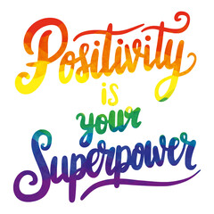 rainbow hand lettering motivation and inspiration positive quote
