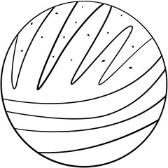 chocolate dessert, sweet food, line design, coloring book